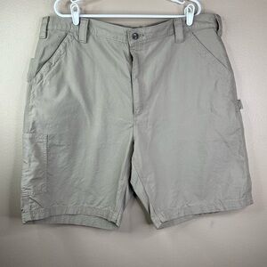 Carhartt Work Shorts‎ Men’s Size 42 Tan Loose Fit Canvas Utility 10" BS0147M
